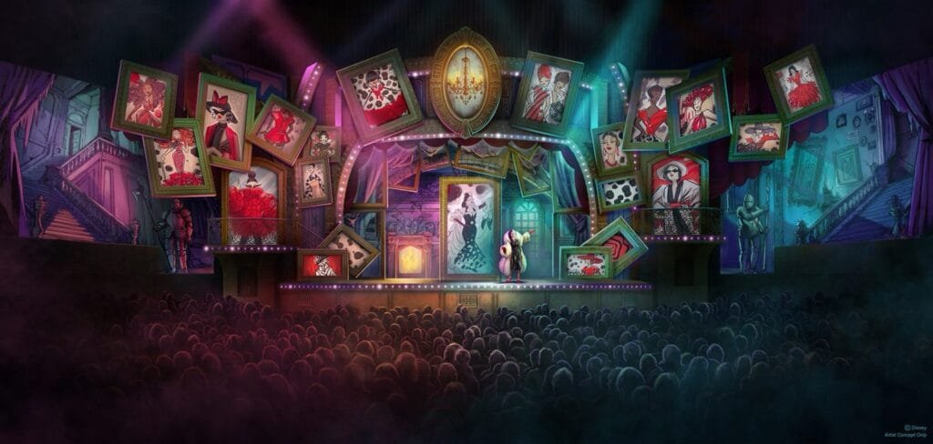 Concept art of Disney Villians: Unfairly Ever After set at Hollywood Studios