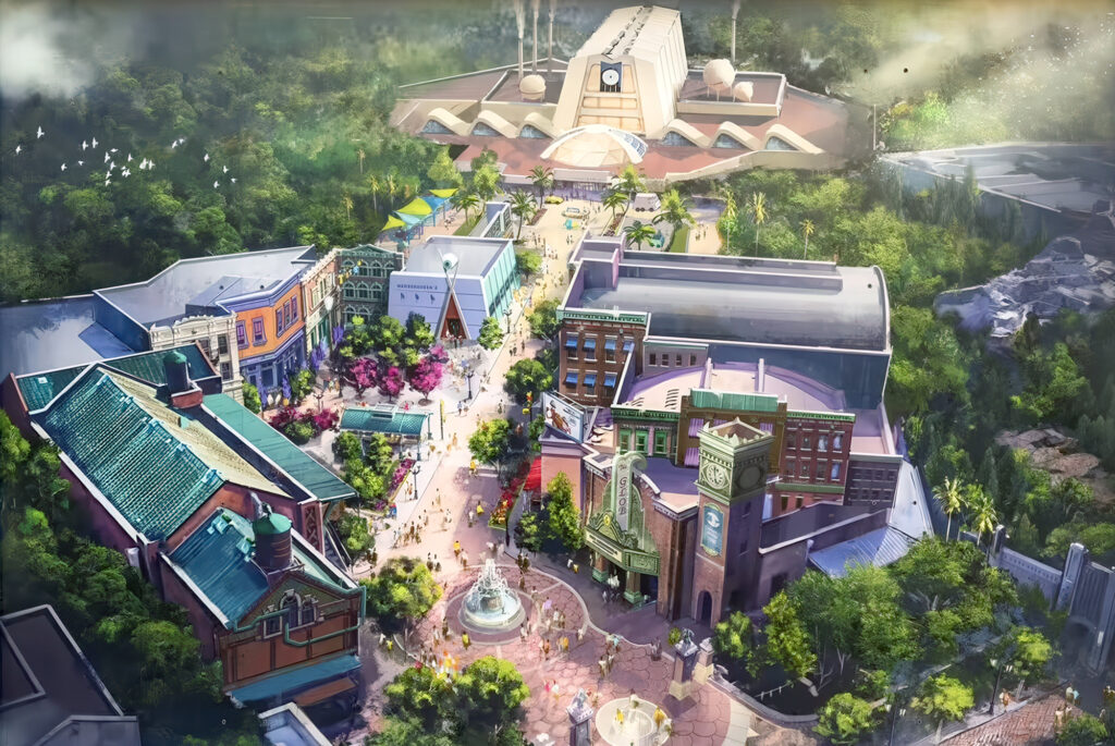 New Monsters Inc. Land concept art on display in Disney's Hollywood Studios. Photo from Blog Mickey.